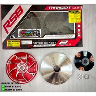 RS8 PULLEY SET - NMAX V1 V2 V3 AEROX V1 V2 V3