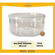 Bekas Kuih Raya Transperant Bulat / Cookies Container Transparant Round / SP-1115 24PCS / HomeBaker