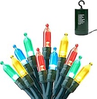 200 LED Christmas String Lights, 67.3FT Battery Powered String Lights with 8 Modes and 6hr Timer, Wa