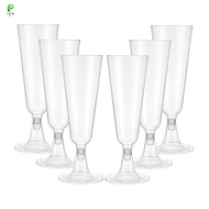 [ikn] 1/10Pcs Plastic Disposable Clear Champagne Cotail Glasses  Cups Birthday Party Wedding Anniver