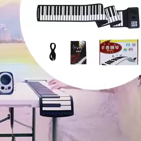88 Key Roll up Keyboard Piano Portable Foldable Upgrade Lightweight Hand Roll Piano Keyboard Practic