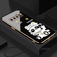 Casing Samsung S8 plus S9 plus S10 plus S20 FE S20 plus S20 ultra Phone Case cute panda Silicone pretty Phone Case Send Lanyard