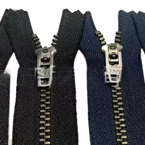 30pcs/Lot 3# 3YG/45 12-18cm YKK Zipper Ancient Silver Metal Jeans Zipper Metal Close End Black Blue 