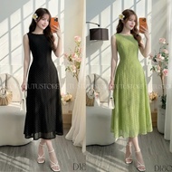 TuTu Store Long Polka Dot Boat Neck Design Dress Code D1808