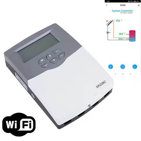 Solar Water Heater Controller SR208C With 3 Sensors Setup Parameters , Wi-Fi Function Mobile APP Opt