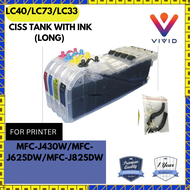 Ink Cartridge CISS LC40 / LC73 / LC77 For Brother Printer MFC-J430W/MFC-J625DW/MFC-J825DW