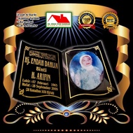 Batu Nisan Buku+Photo Hanya Lempengan