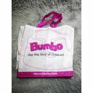 White Fuchsia Pink Handle Tote Bag