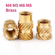M4 M5 M6 M8 Brass Hot Melt Insert Knurled Nut Thread Heat Molding Double Twill Injection Embedment N