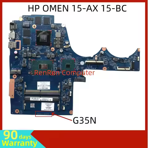 For HP OMEN 15-AX 15-BC TPN-Q173 Laptop Motherboard DAG35NMB8C0 G35N Mainboard I5-8300H I7-8750H GTX