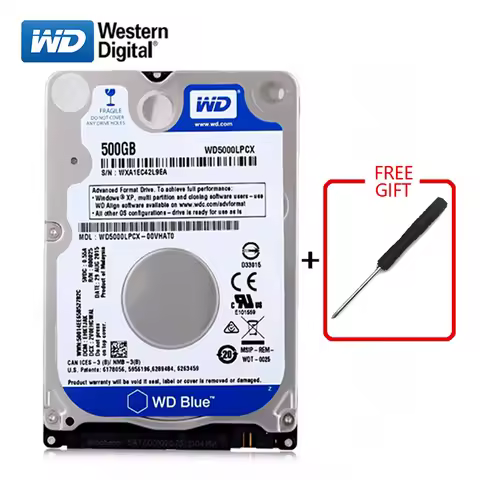 Original Disassembled USED Hard Drive For WD Brand 500Gb 2.5" HDD SATA 8-16M 5400-7200RPM Laptop Int