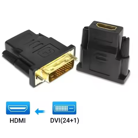 1080P DVI to HDMI-Compatible Adapter DVI to HDMI-Compatible Plated Plug DVI to HDMI-compatible Video