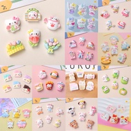 [3 @] 5-8pcs/set diy Cream Glue Homemade Phone Case Hairpin Shoe Buckle Pendant Cute Cat kt Cat Resi