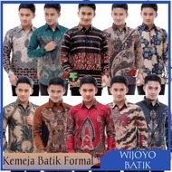 Men's Long Sleeve batik Shirt WIJOYO batik HRB026 motif KERATONAN Code 002 Regular Fit batik Shirt Modern Office Uniform Pay In VIRAL K5W5 Latest batik Shirt For Boys Cool Exital