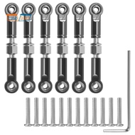 6Pcs Adjustable Metal Linkage Pull Rod Front /Rear Servo Link for  A949 A959 A969 A979 K929 RC Car U