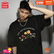 T-shirt Top Oversize Men's Black Short Sleeve Cool Premium Street Style Adult Distro Round Neck C124