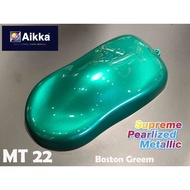 Aikka Supreme Metallic MT22 BOSTON GREEN Cat Kereta Motor Cat Bancuh Siap/ 2K Car Paint DIY
