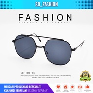 Korean Fashion Women's Square Sunglasses Trendy Glasses Ladies Large SunGlasses Eyewear Spec Cermin 