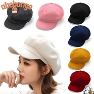 ABEBONGOTF Newsboy Cap Casual Baker Boy Hats Visor Hat Autmn Winter Fedora Wool Caps