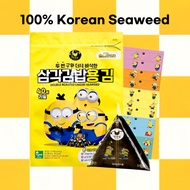[Manjeon Gim] Minions Twice Roasted Triangle Gimbap Onigiri Nori Korean Seaweed Wrapper Triangle Ric