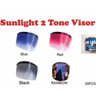 HELMET VISOR 2 TONE TWO TONE 2 TON SUNLIGHT