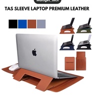Trend Premium Leather 2 in 1 Portable Laptop Sleeve Bag With Mouse Holder