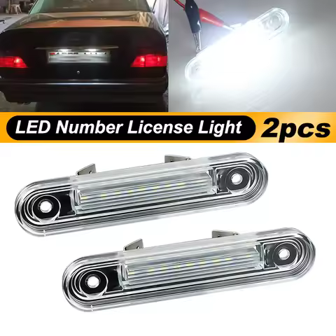 2Pcs canbus Led License Plate Lights for Mercedes W124 E-Class 190 E280 E300 W201 C-Class C180 C200 