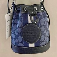 🔥清屋價🔥 Coach Mini Dempsey Bucket Bag In Blue C Logo