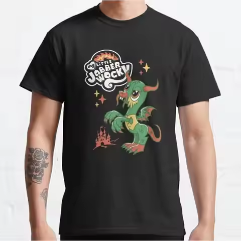 My Little Jabberwocky Creepy Cute Cartoon Lewis Carroll Classic T shirt_lhn