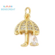 BENECREAT 2pcs Rack Plating Brass Micro Pave Cubic ia Pendants Long-Lasting Lead Free & Cadmium Free