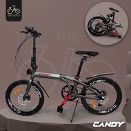 CANDY Adult Folding Bike Size 20 Inch 8 speed Shimano Gear