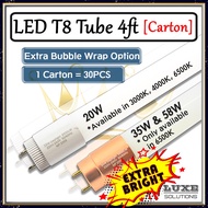 [ BOX CARTON 30PCS ] 🌟Extra Bright🌟LED T8 Tube Kalimantang 4ft 20W 22W 35W Daylight /Cool White / Warm White