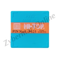 HI-TOP : PIN NAIL ลูกแม็ก ลูกตะปู ตะปูเข็ม ไม่มีหัว P610 P610 P612 P615 P618 P620 P622 P625 (กล่องละ 10000 นัด) [Zybermart]