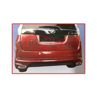 Perodua Alza (2014 Facelift Bumper Model ONLY) OEM Style Rear Back Bumper Skirt With Chrome Cover Lower Lip Spoiler Polyurethane PU Bodykit Body Kit Part - Raw Material Rubber State