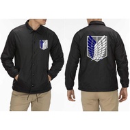 Attack on titan wings AOT Coach Jacket Not See Through