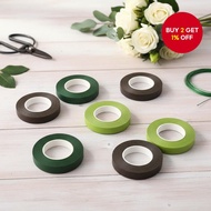 Florist Elastic Tape Tsc - Waterproof, Self Adhesive Green Paper Type for Flowers