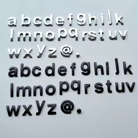 Lowercase Font Letters Alphabet @ Dot DIY Metal Car Emblem Adverting Website Email Address Nameplate