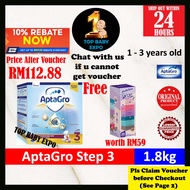 AptaGro Step 3 (1.8kg / 900g / 1.2kg) Exp: 03/2025