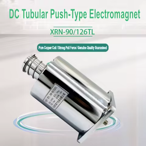 XRN-90X126TL DC12V 24V Tubular Push Pull Electromagnet 90x126mm High Force Industrial Solenoid