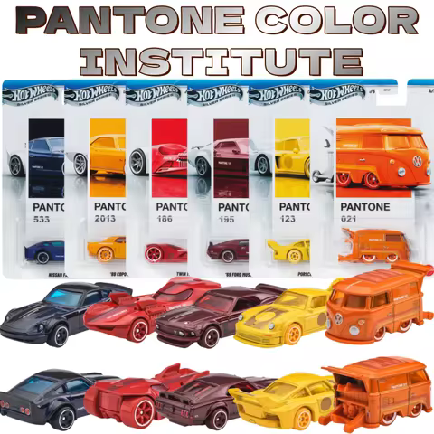 Hot Wheels Pantone Color Institute JKY47 Silver Set Porsche Camaro Kombi Mustang Nissan 1:64 Alloy D