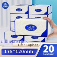discountPrice Breaking Carnival【20Packs】DWY 5 Ply Natural Wood Pulp Soft Thickened High Absorbency T
