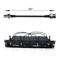 Wireless Microphone Antenna Extension Cable 2ft with BNC Connector 2-Pack for Rack Mount Systems