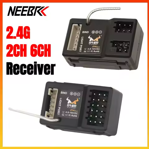2CH 6CH 2.4G Receiver LED Light Port 4.8-10V for 1/12 RC Car Truck Tank MN Model MN82 MN82S MN78 New