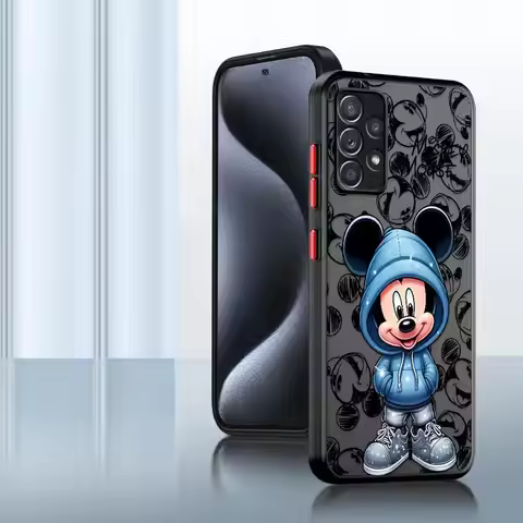 shell Case for Samsung Galaxy A36 A21s A22 A35 A25 A56 A24 A71 A72 A26 A34 Disney Minnie Mickey Cart