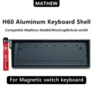 H60 Customized Shell Compatible with Wooting 60HE MAD60 WIN60 Aluminum Keyboard Case Mechanical Keyb
