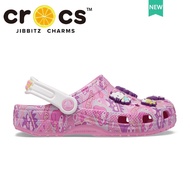 รองเท้า crocs เด็ก แท้ HELLO KITTY clog รองเท้าแตะลําลอง ลายโลโก้ น่ารัก สไตล์เจ้าหญิง สําหรับเด็ก