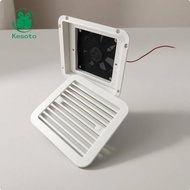 Kesoto RV Side Exhaust Fan Heat Dissipation RV Side Vent Fan Wht 5v Low Noise Usb