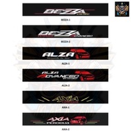 STIKER CERMIN DEPAN PRODUA BEZZA ALZA AXIA Stiker Cermin Hadapan- Windscreen Car Sticker