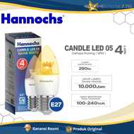 Lampu Lilin Hias Hannochs Candle LED 05 4 Watt E27/E14 WW - Cahaya Kuning