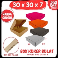 Cake Box_Dryer 30x30x7 Round Jar Box 500 gr Contents 4 Folding_Front Packing Cardboard/ Kuker/ Hampe